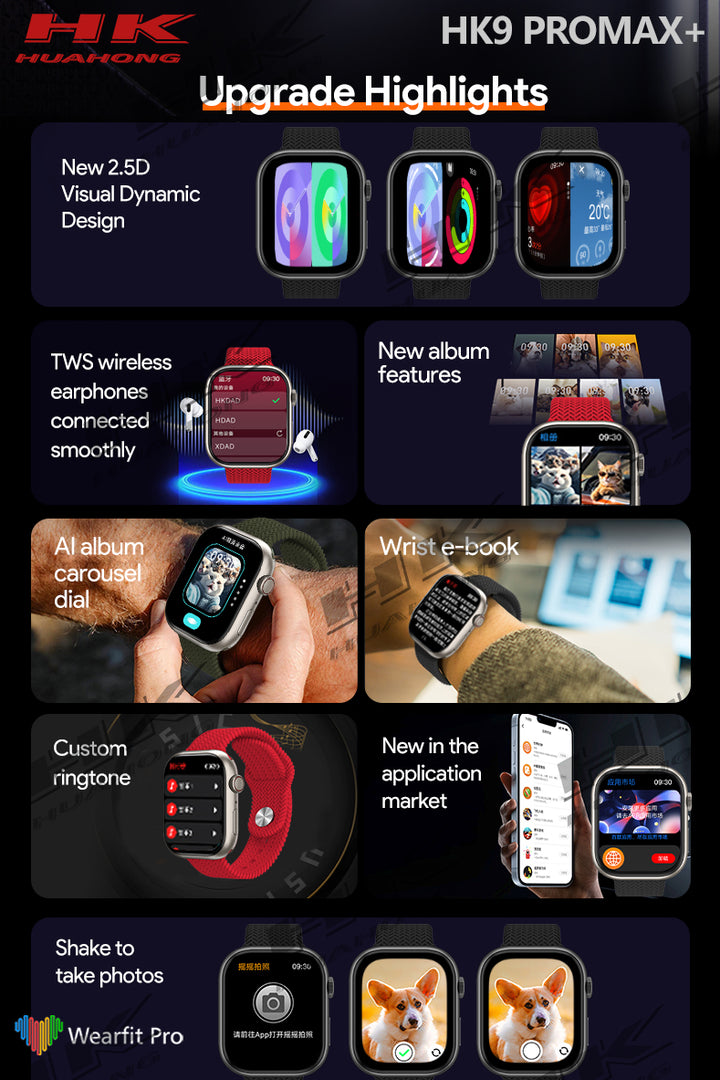 HK10 Pro max Smart Watch - Red