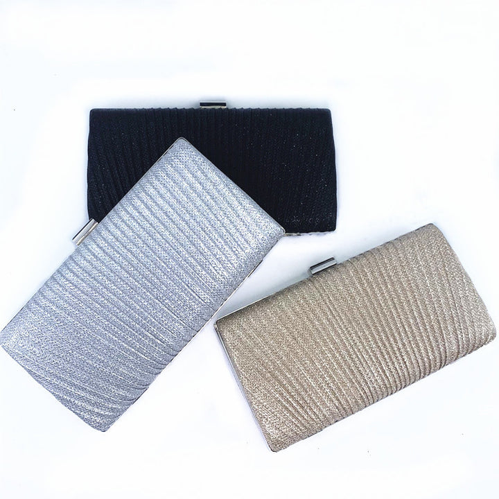 Shimmery Evening Clutch - Silver