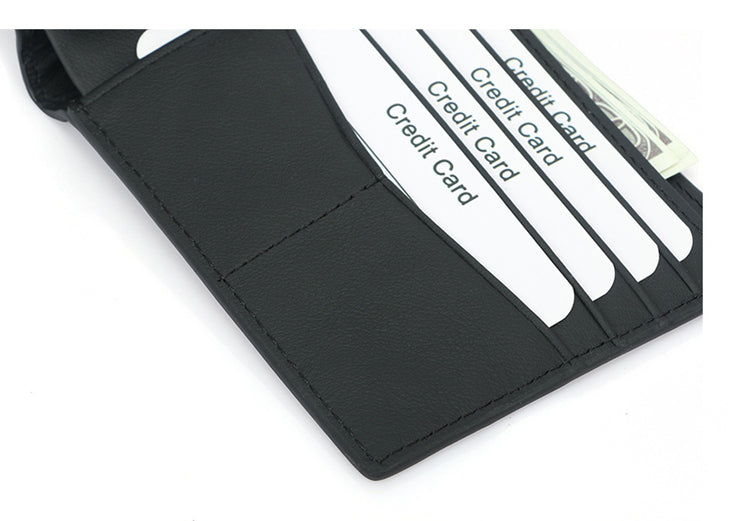 Men's Leather RFID Blocking Wallet - Blue