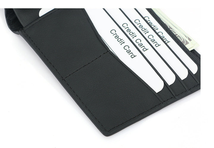 Men's Leather RFID Blocking Wallet - Blue