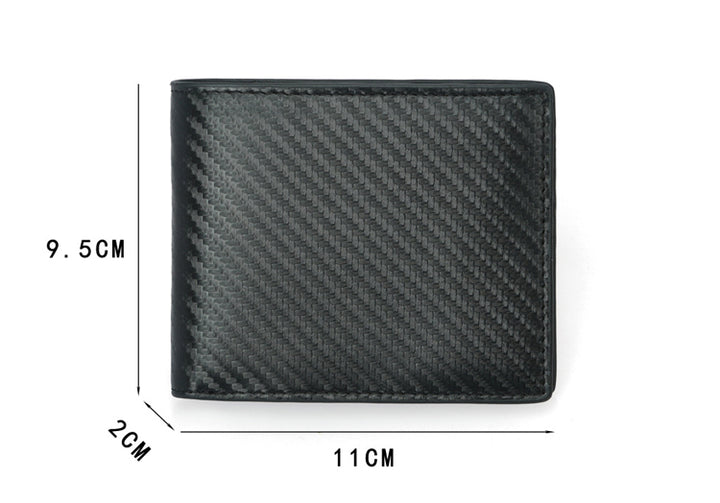 Men's Leather RFID Blocking Wallet - Black