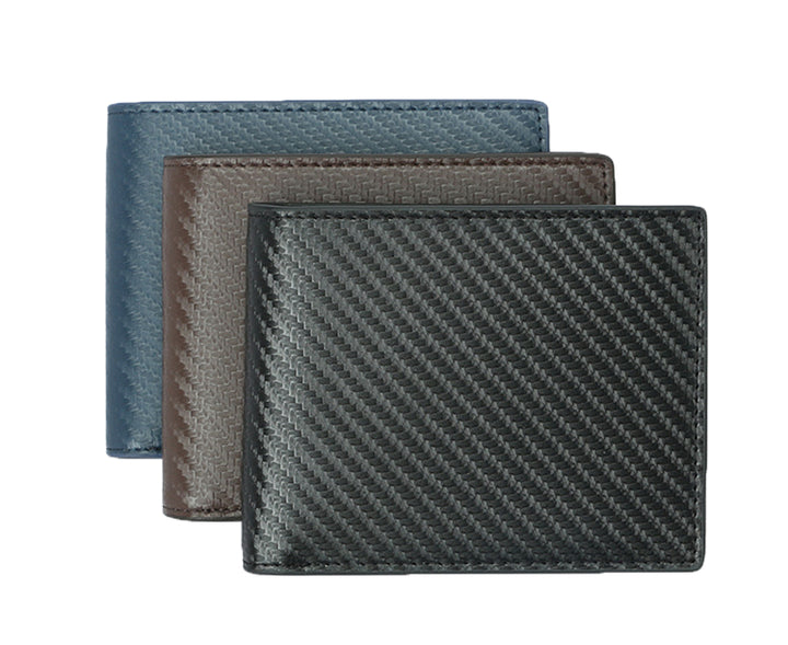 Men's Leather RFID Blocking Wallet - Blue