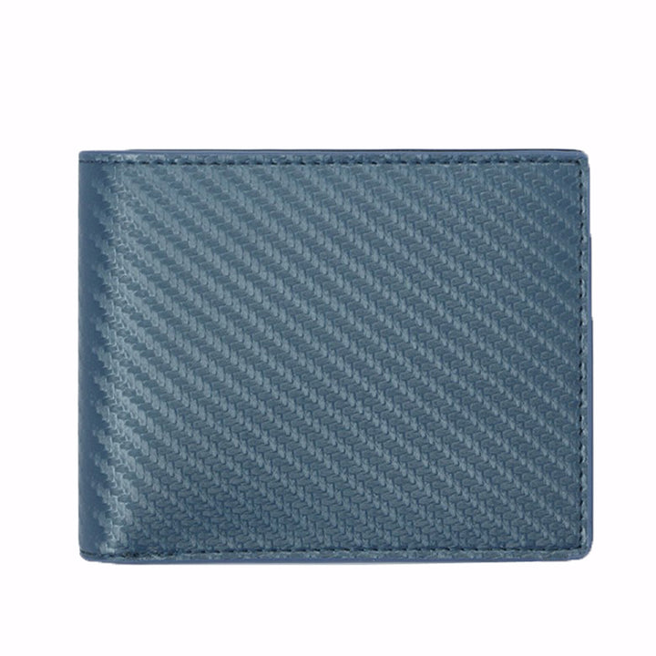 Men's Leather RFID Blocking Wallet - Blue
