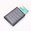 Men's Leather Crocodile Mini Wallet - Black